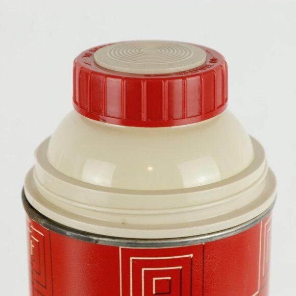 Thermos Vintage Red Plaid Icy-Hot Beverage Container Picnic 3 Piece Set - Picture 9 of 12